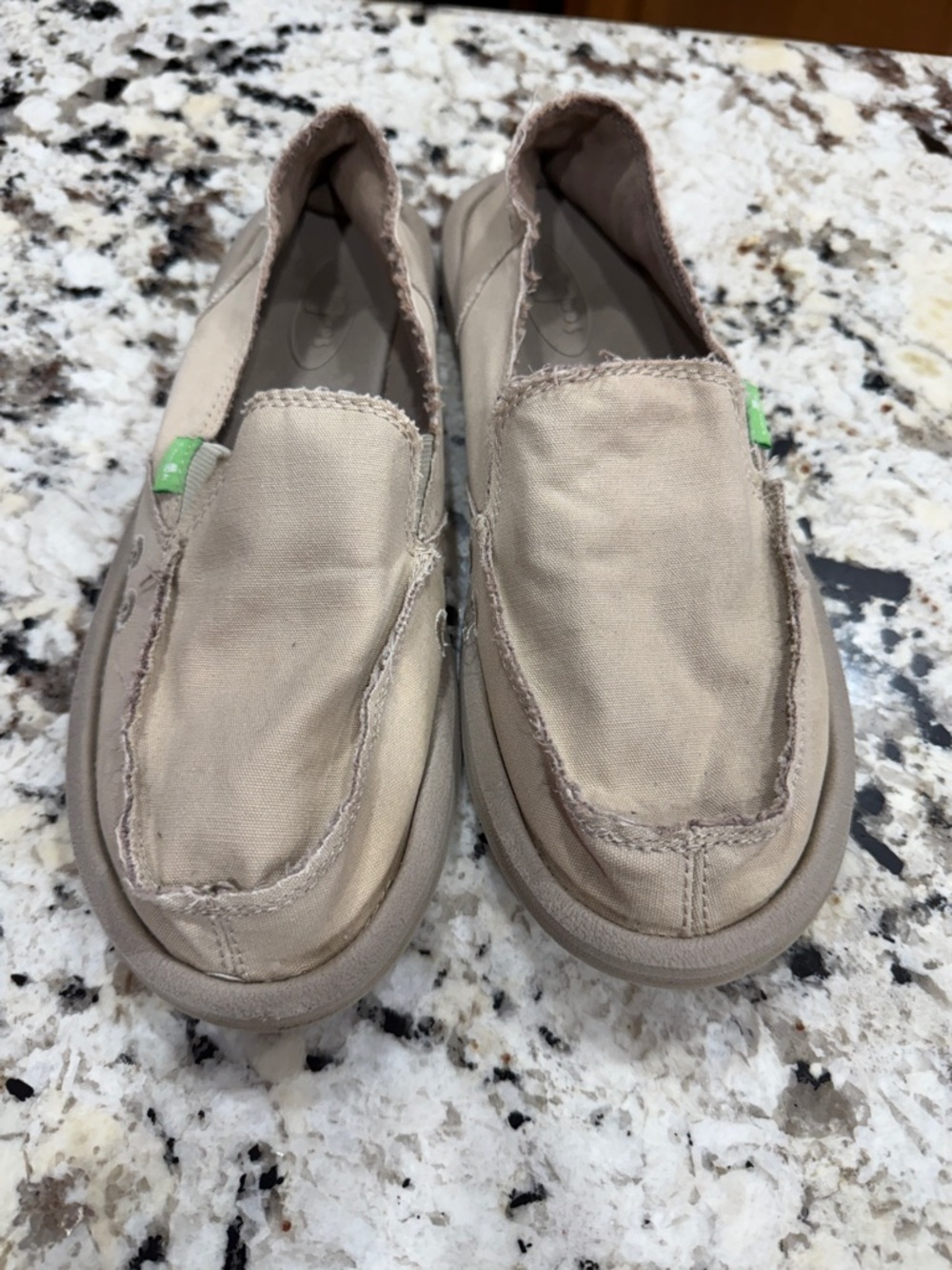 Sanuk Women’s  Slip-On Canvas Shoes in Light Beige